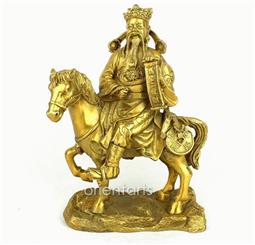 Brass God of Wealth on Horse