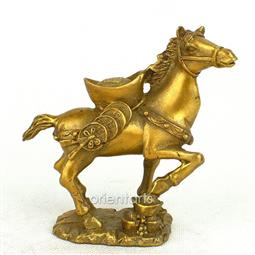 Brass Horse Carrying Gold Ingots