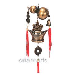 Chinese Gourd and Gold Ingot Fortune Bells