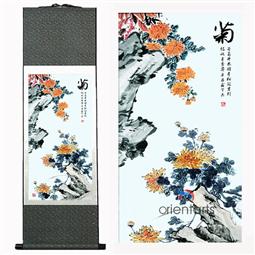 Chrysanthemum Chinese Silk Painting