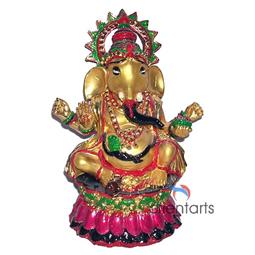Golden India God Ganesh