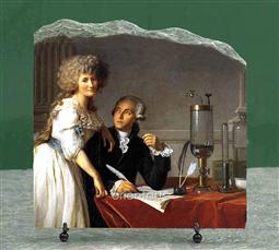 Portrait of Antoine Laurent and Marie Anne Lavoisier by Jacques Louis David Oil Painting Reproduction on Marble Slab