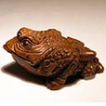 Boxwood Netsuke Money Frog