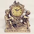 Boy & Girl Statue Resin Tabletop Clock