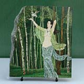 Chinese Nude Lady in Forest Painting Reproduction on Marble Slab