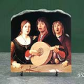 Concert by Lorenzo Costa Oil Painting Reproduction on Marble Slab