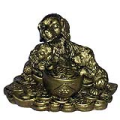 Double Lucky Dogs with Treasure Bowl for Wealth Feng Shui