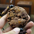 Double Money Frogs Rosewood Mystic Knot