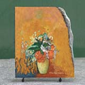 Flowers in a Vase by Odilon Redon Oil Painting Reproduction on Marble Slab