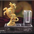 Golden Horse Pen Holder for Successful Feng Shui