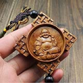 Laughing Buddha Rosewood Sculpture Mystic Knot