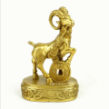 Brass Lucky Goat with Coins Bring Good Wealth