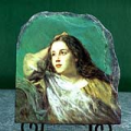 Meditation by William Dobson Oil Painting Reproduction on Marble Slab