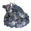 Money King Frog on Ching Coins for Wealth Feng Shui