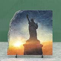 Oil Painting Statue of Liberty Replica on Slate