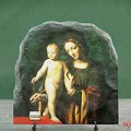 The Virgin and Child with a Columbine 3 by Bernardino Luini Oil Painting Replica on Slate