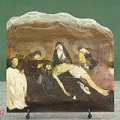The Lamentation Of Christ With A Donor by Enguerrand Quarton Oil Painting Reproduction on Slate