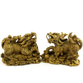 Pair of Pi Yao on Treasures for Good Luck Feng Shui