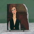 Portrait of a Women by Modigliani Amedeo Oil Painting Reproduction on Marble Slab