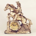 Rider Statue Resin Tabletop Clock