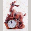Rosewood Color Deer Desktop Clock
