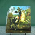Saint George and the Dragon by Raphael Oil Painting Reproduction on Natural Stone