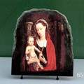 Standing Virgin and Child by Hans Memling Oil Painting Reproduction on Marble Slab