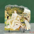 The Bathers by Pierre Auguste Renoir Oil Painting Reproduction on Marble Slab