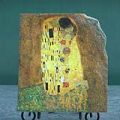 The Kiss by Gustav Klimt Oil Painting Reproduction on Marble Slab