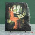 The Lady of Shalott by John William Waterhouse Oil Painting Reproduction on Marble Slab