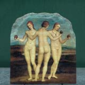 The Three Graces by Raphael Oil Painting Replica on Slate