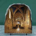 View of the Interior by Giotto di Bondone Oil Painting Reproduction on Marble Slab