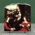 Virgin and Child with Saints by Ambrosius Benson Oil Painting Reproduction on Marble Slab
