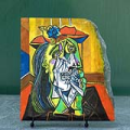 Weeping Woman by Pablo Picasso Oil Painting Reproduction on Marble Slab