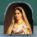 Woman with a Veil by Raffaello Sanzio Oil Painting Reproduction on Marble Slab