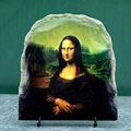 the Mona Lisa by Leonardo di Ser Piero da Vinci Oil Painting Reproduction on Slate