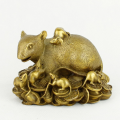Brass Wealthy Rat Family on Treature