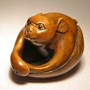 Wooden Netsuke Bat