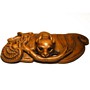 Wooden Netsuke Bat