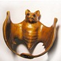 Wooden Netsuke Bat