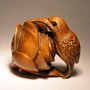 Wooden Netsuke Bird