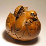 Wooden Netsuke Bird