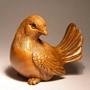 Wooden Netsuke Bird