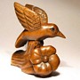 Wooden Netsuke Bird