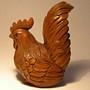 Boxwood Netsuke Cock & Hen