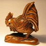 Boxwood Netsuke Cock & Hen