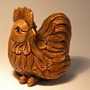 Boxwood Netsuke Cock & Hen