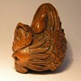 Boxwood Netsuke Cock & Hen