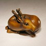 Wooden Netsuke Deer