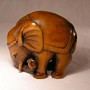 Elephant Wooden Netsuke